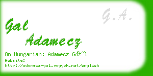 gal adamecz business card